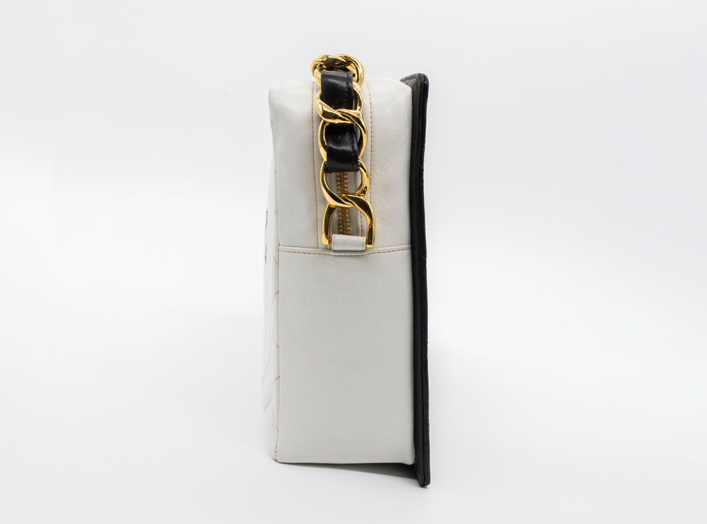 Chanel 1991 Vintage Black & White Shoulder Bag