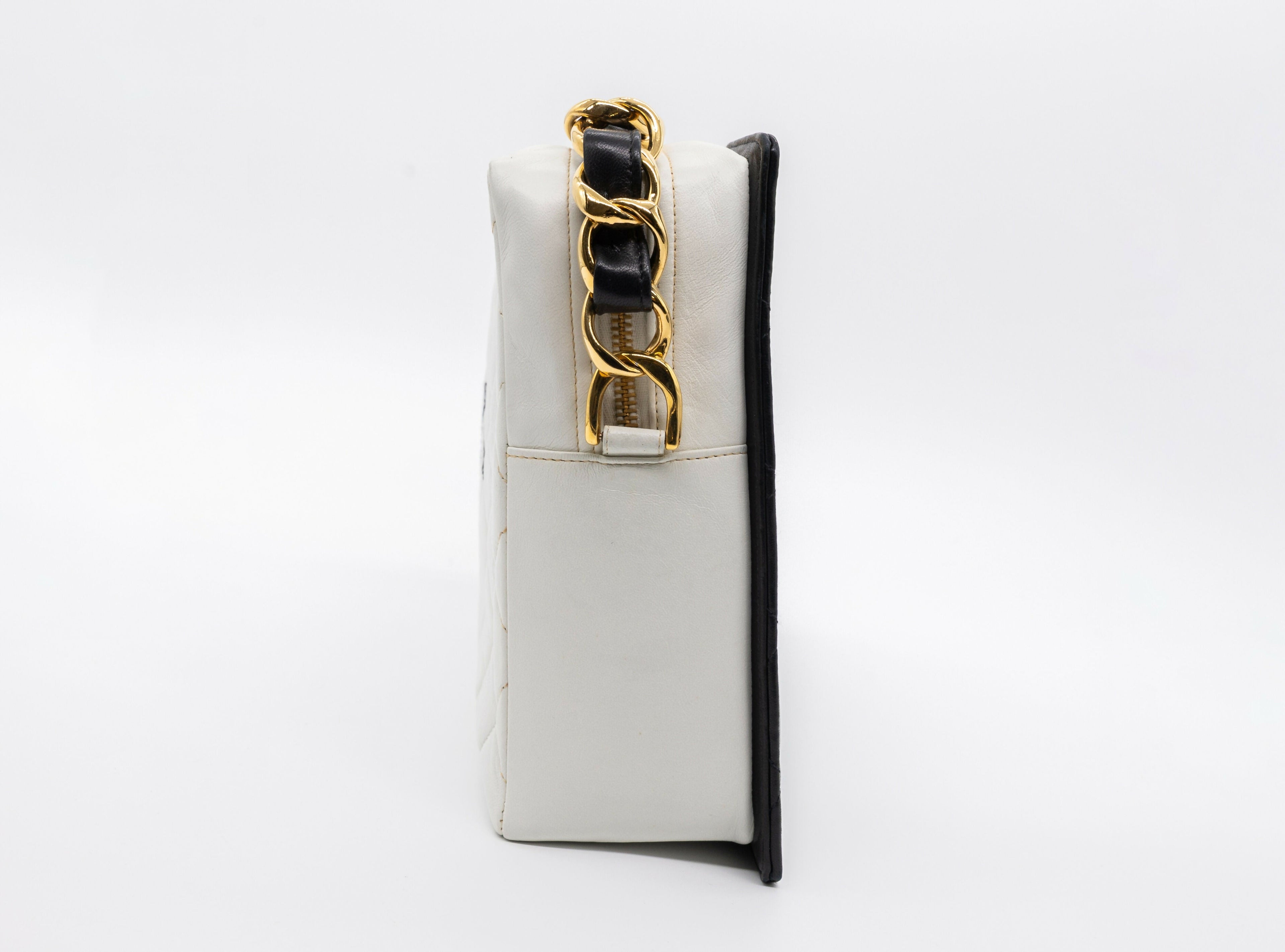 Chanel 1991 Vintage Black & White Shoulder Bag