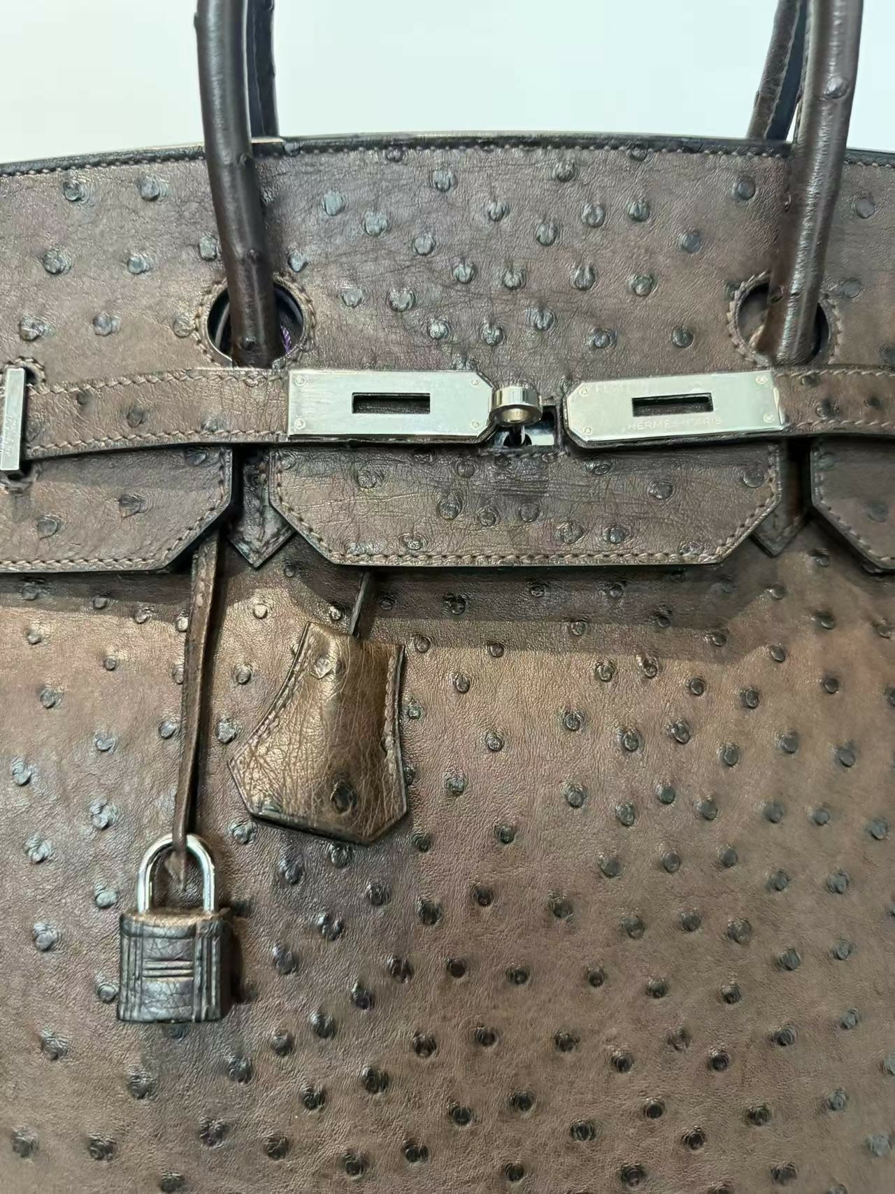 Hermes Birkin 40 ostrich in brown