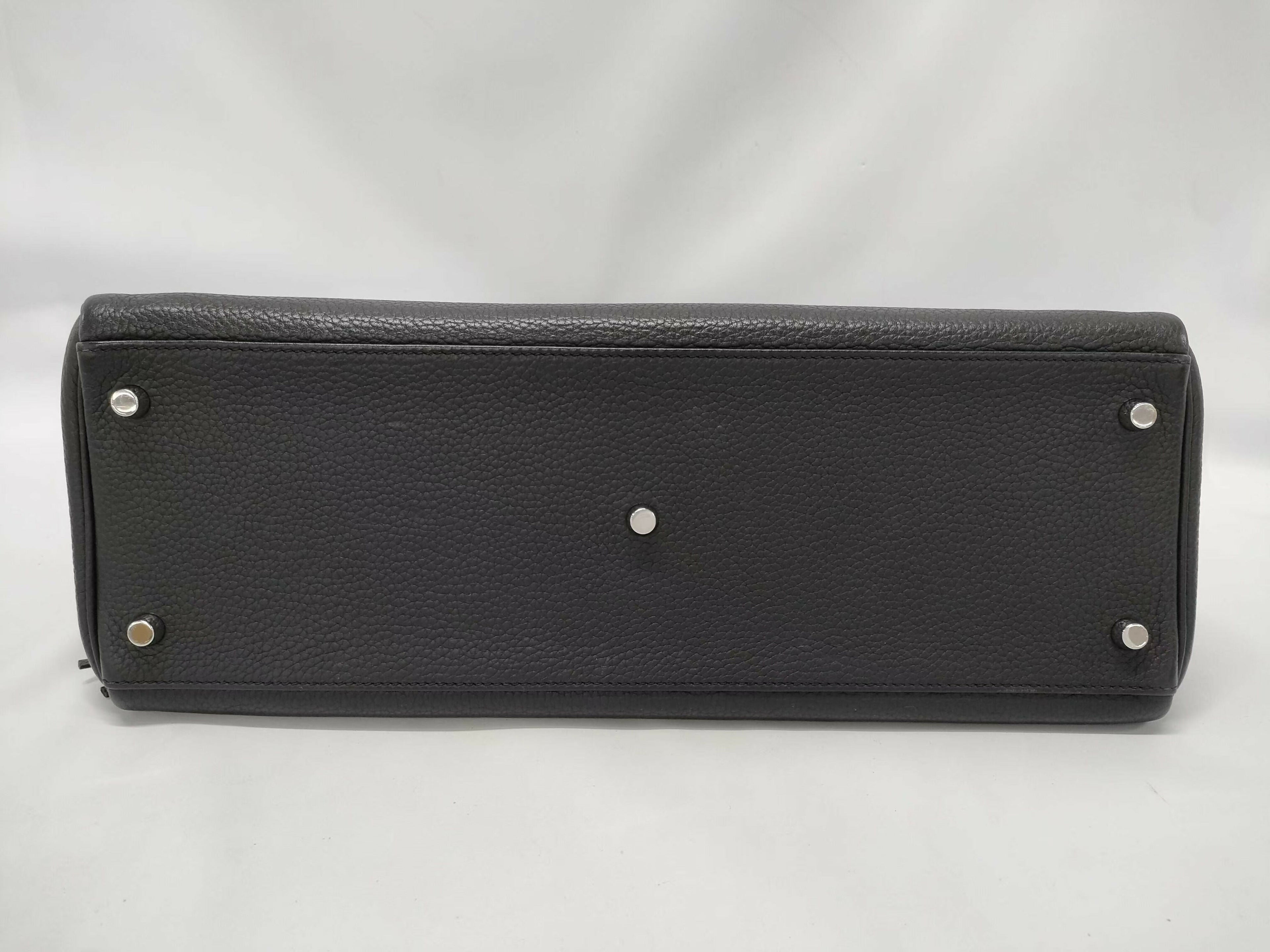 Hermes Vintage Kelly shoulder black Fringe