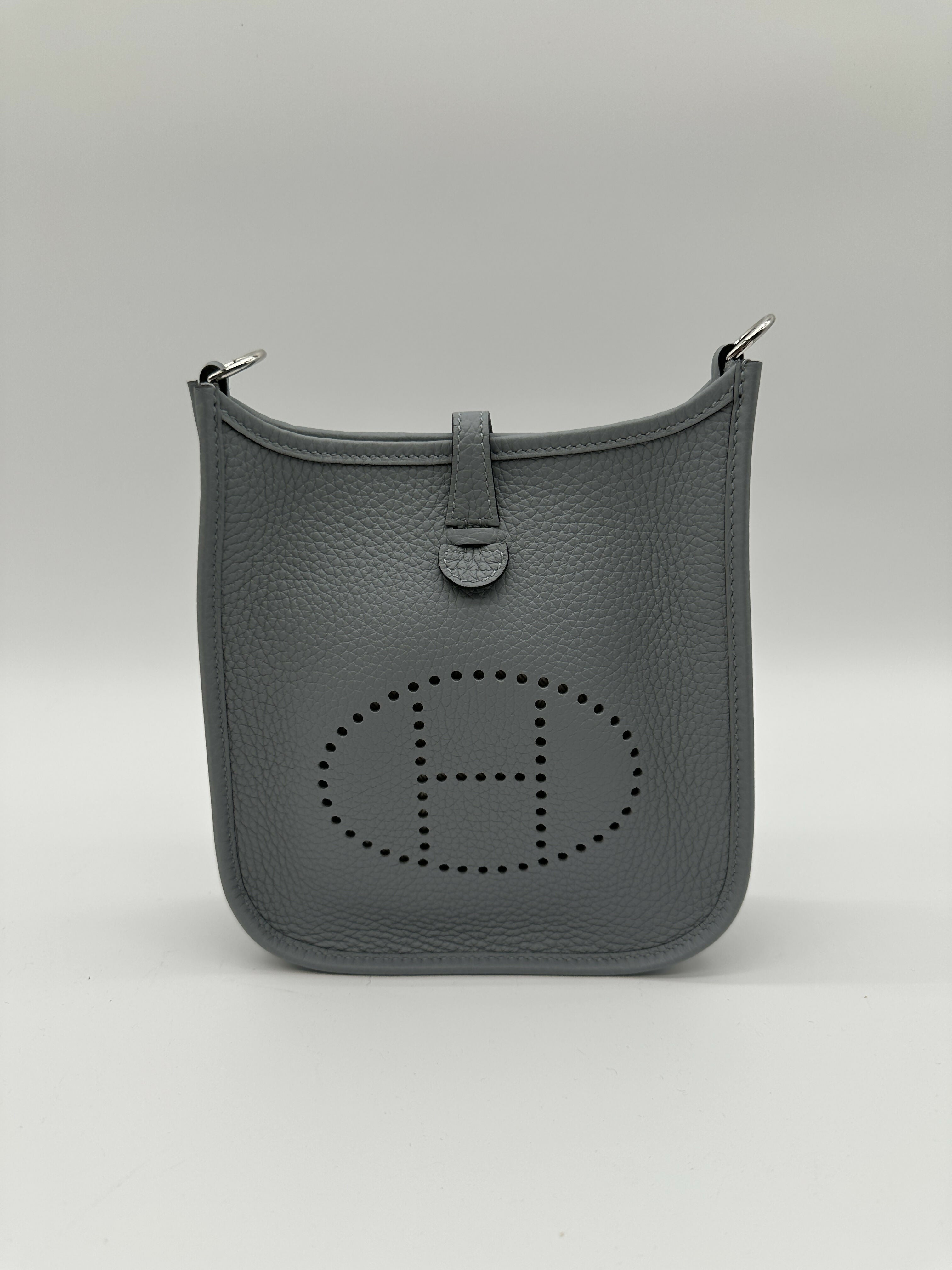 Hermes Mini Evelyne Clemence Gris Pantin PHW Stamp K 2025