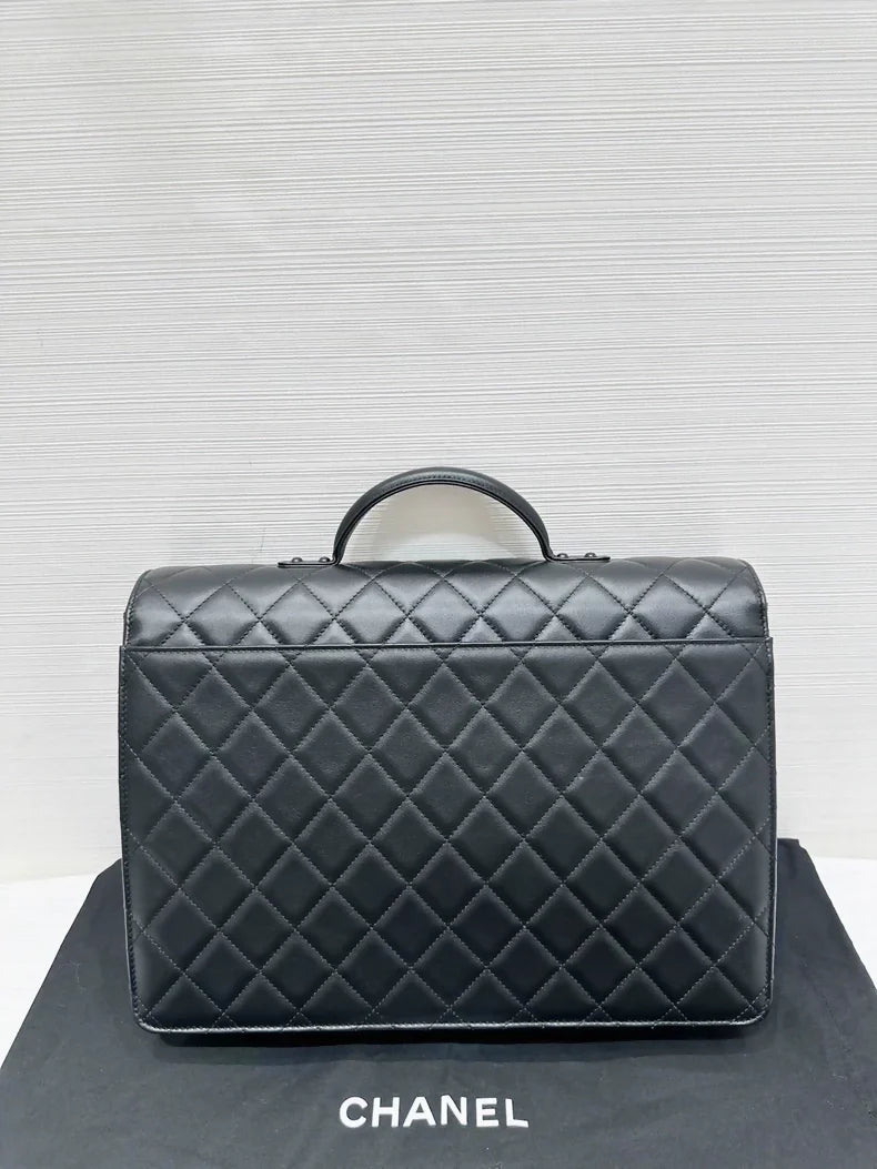 Chanel 25B black briefcase bag
