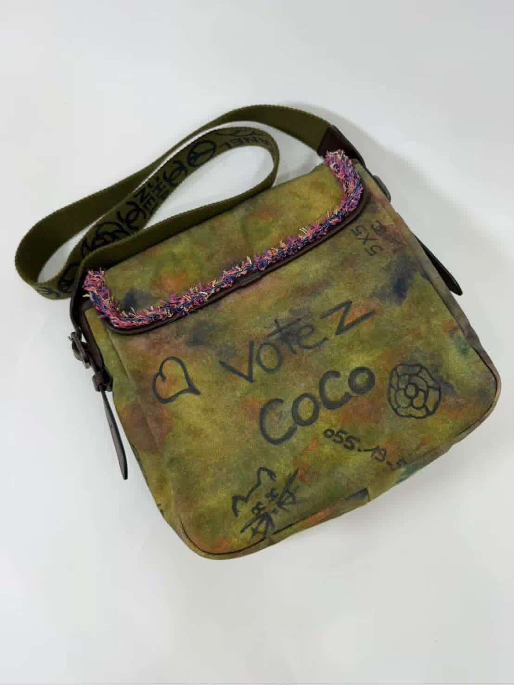 Chanel Graffiti messenger bag small