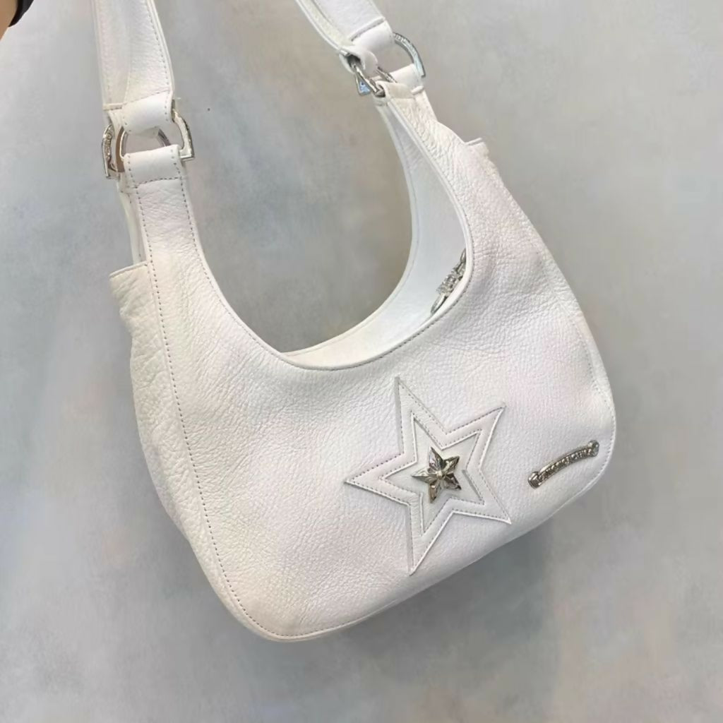 Chrome Hearts White Star Hobo Bag