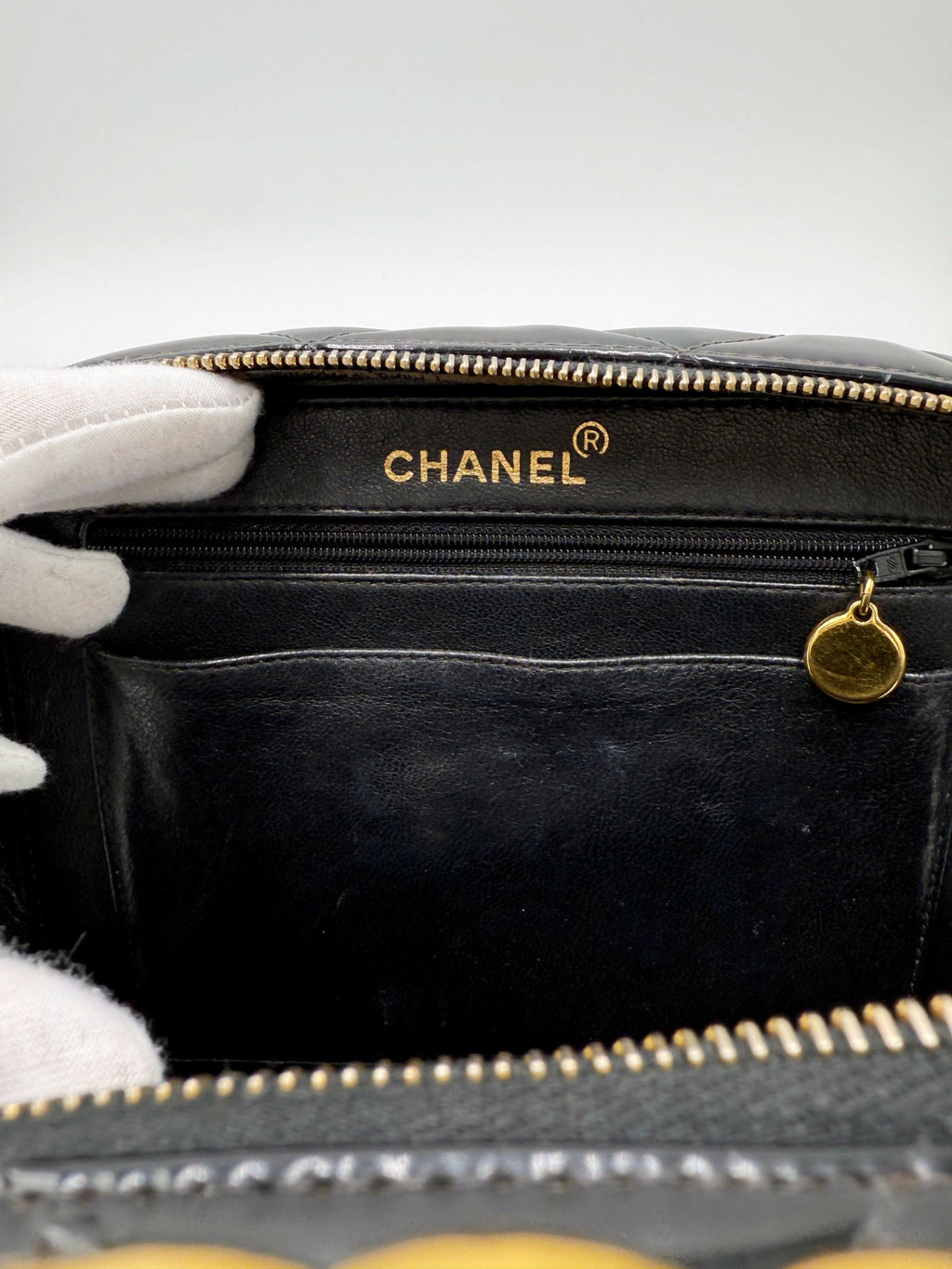 Chanel Vintage Ultra Rare 1995 Barbie Logo Vanity Bag