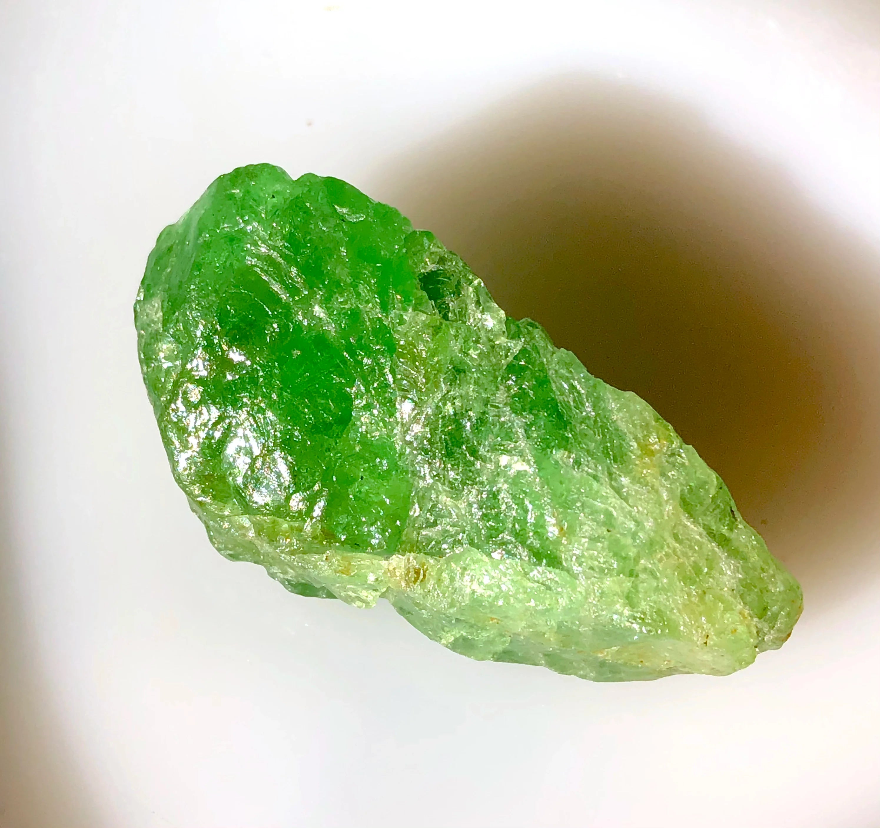 Green Tsavorite stone for lapidary