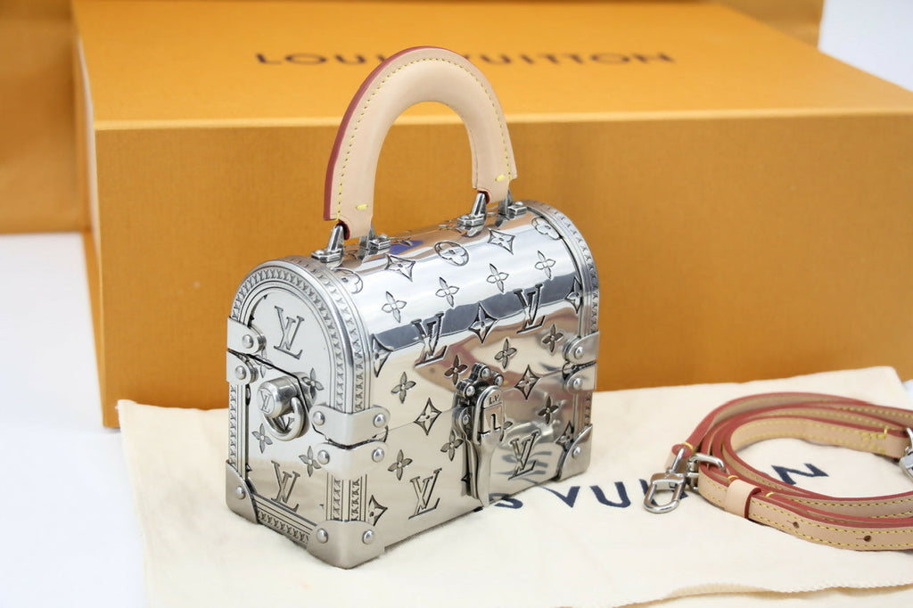Louis Vuitton 2022 Metal Silver Monogram Mini Treasure Trunk