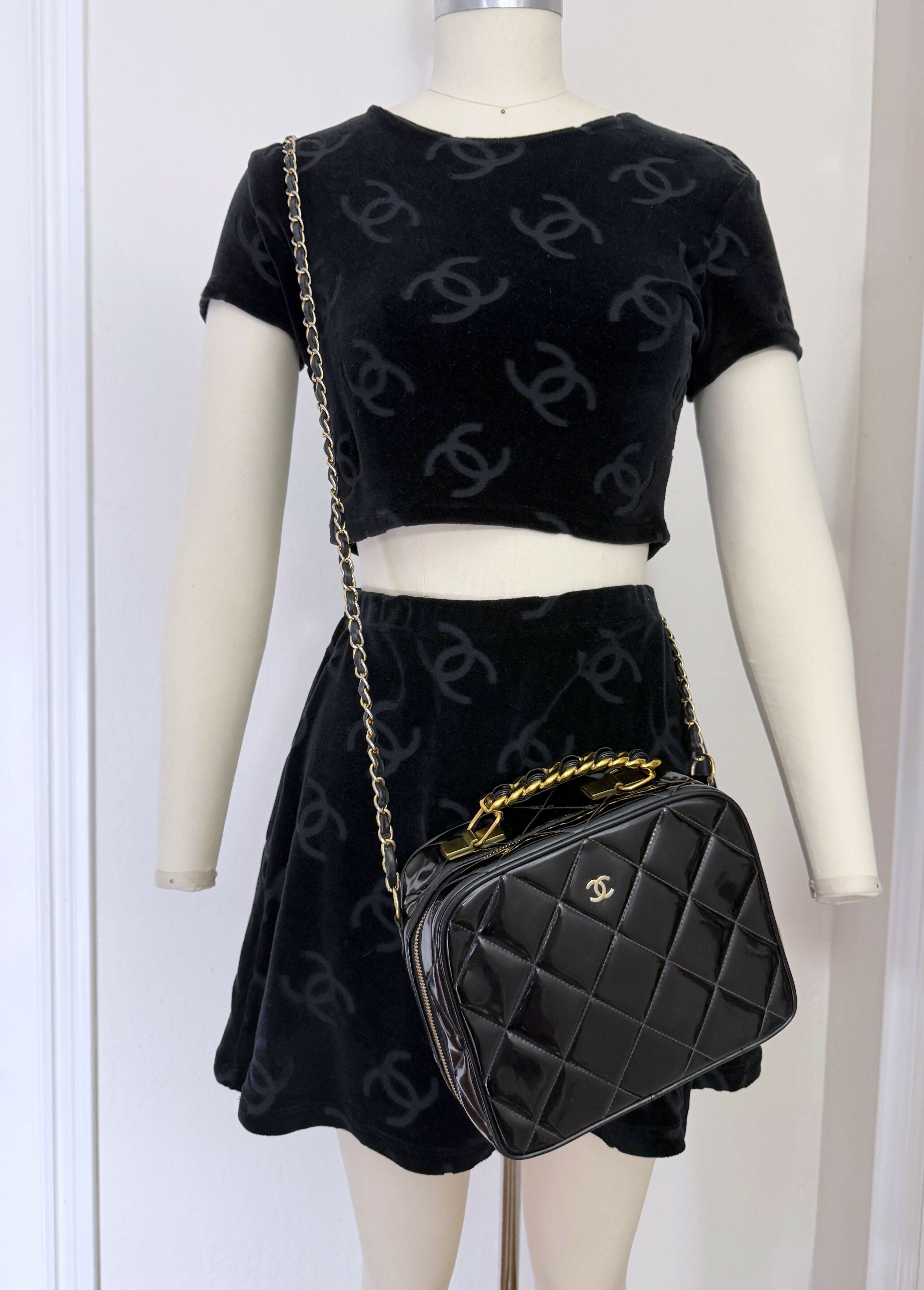 Chanel Vintage Ultra Rare 1995 Barbie Logo Vanity Bag