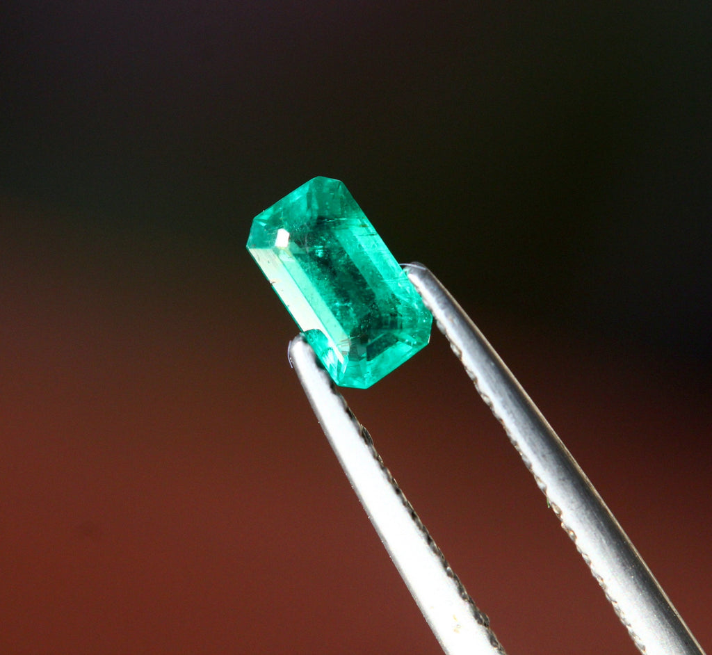 0.44 carats Vivid Green Panjshir Emerald - Emerald Cut