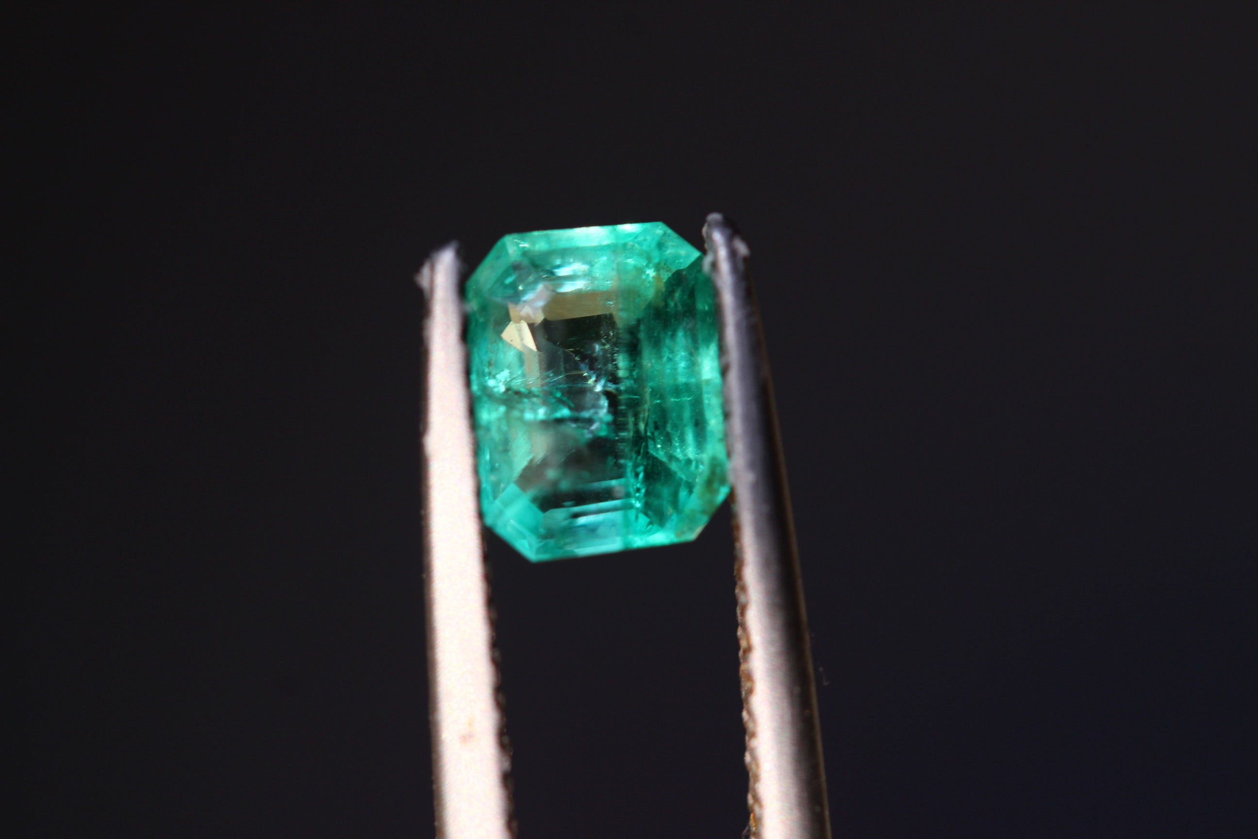0.79 carats Emerald Cut Natural Panjshir Green Emerald Loose Stone