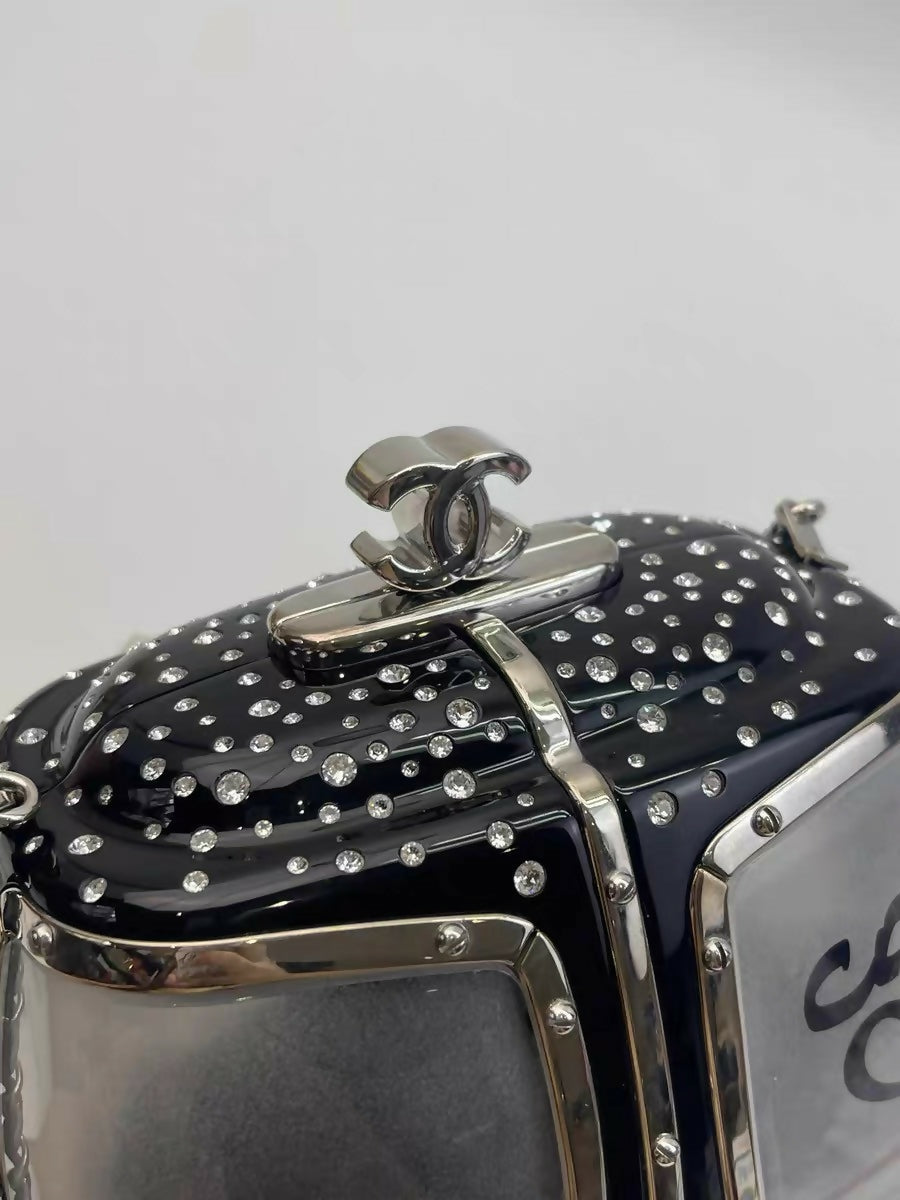 Chanel 2019 Black Gondola Minaudière Evening in the Mountain Clutch Bag