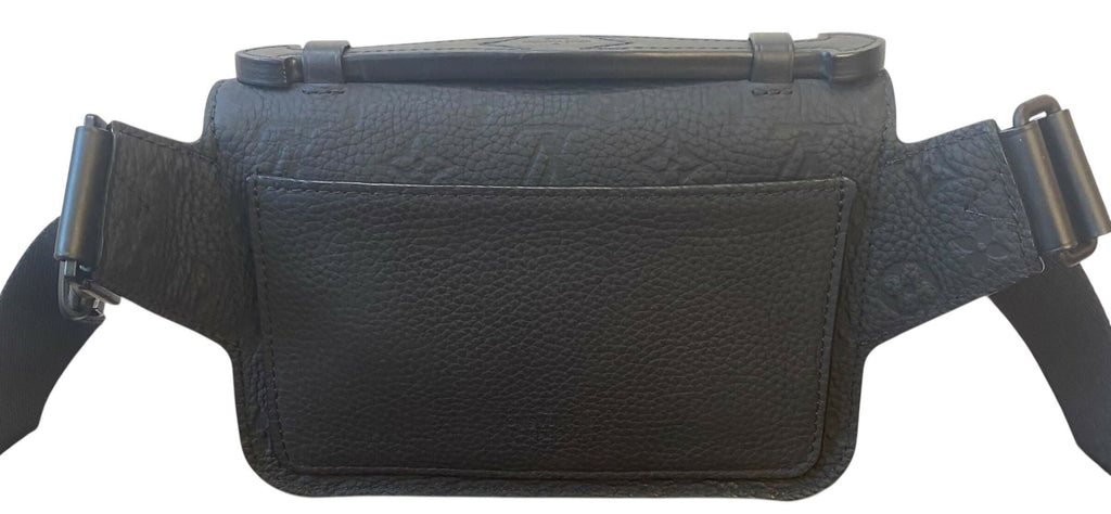 Louis Vuitton Matte Black Taurillon Monogram S Lock Sling Crossbody Waist Bag