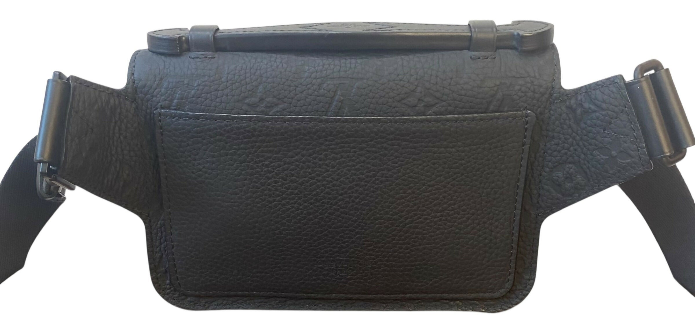 Louis Vuitton Matte Black Taurillon Monogram S Lock Sling Crossbody Waist Bag