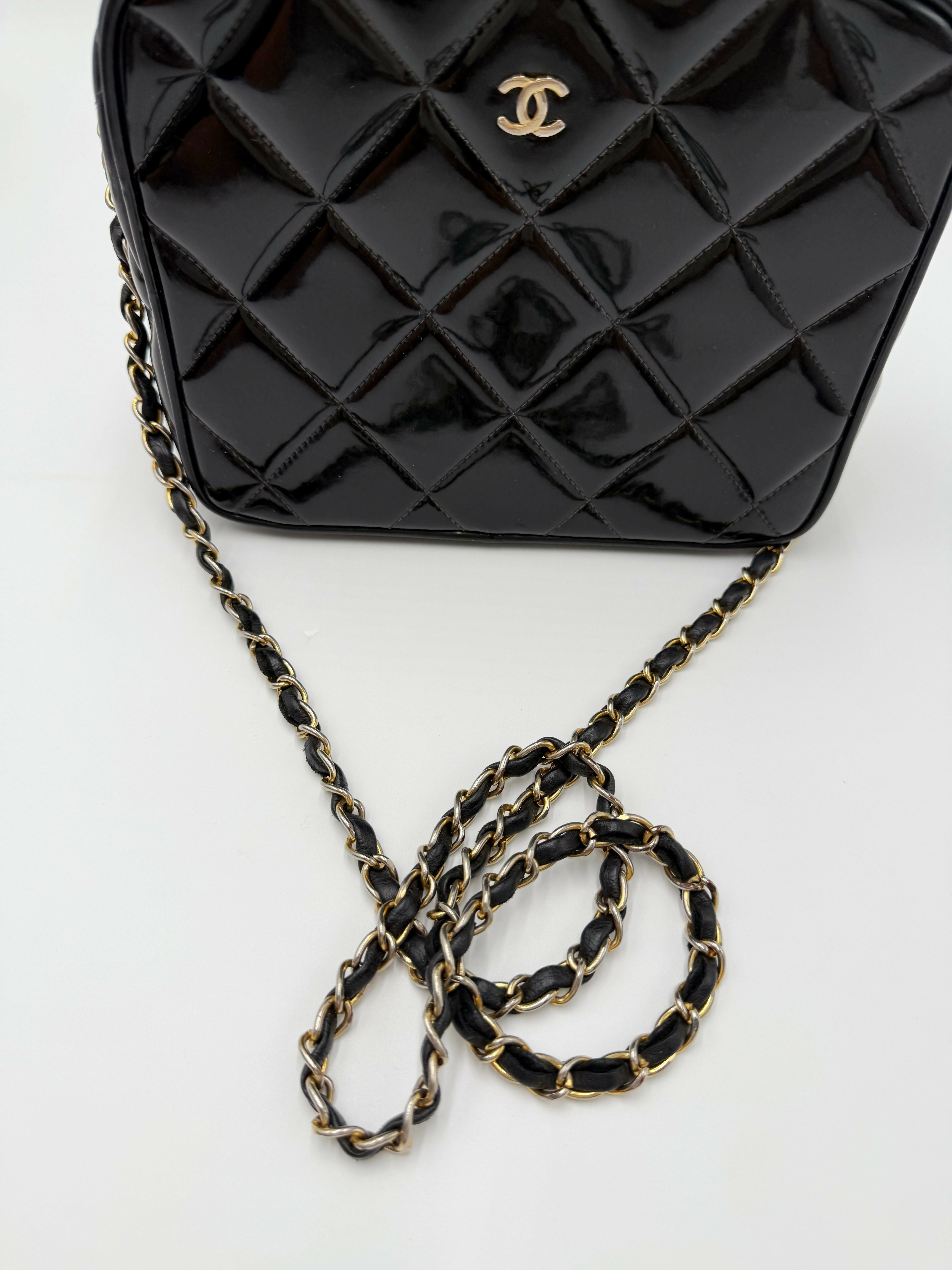 Chanel Vintage Ultra Rare 1995 Barbie Logo Vanity Bag