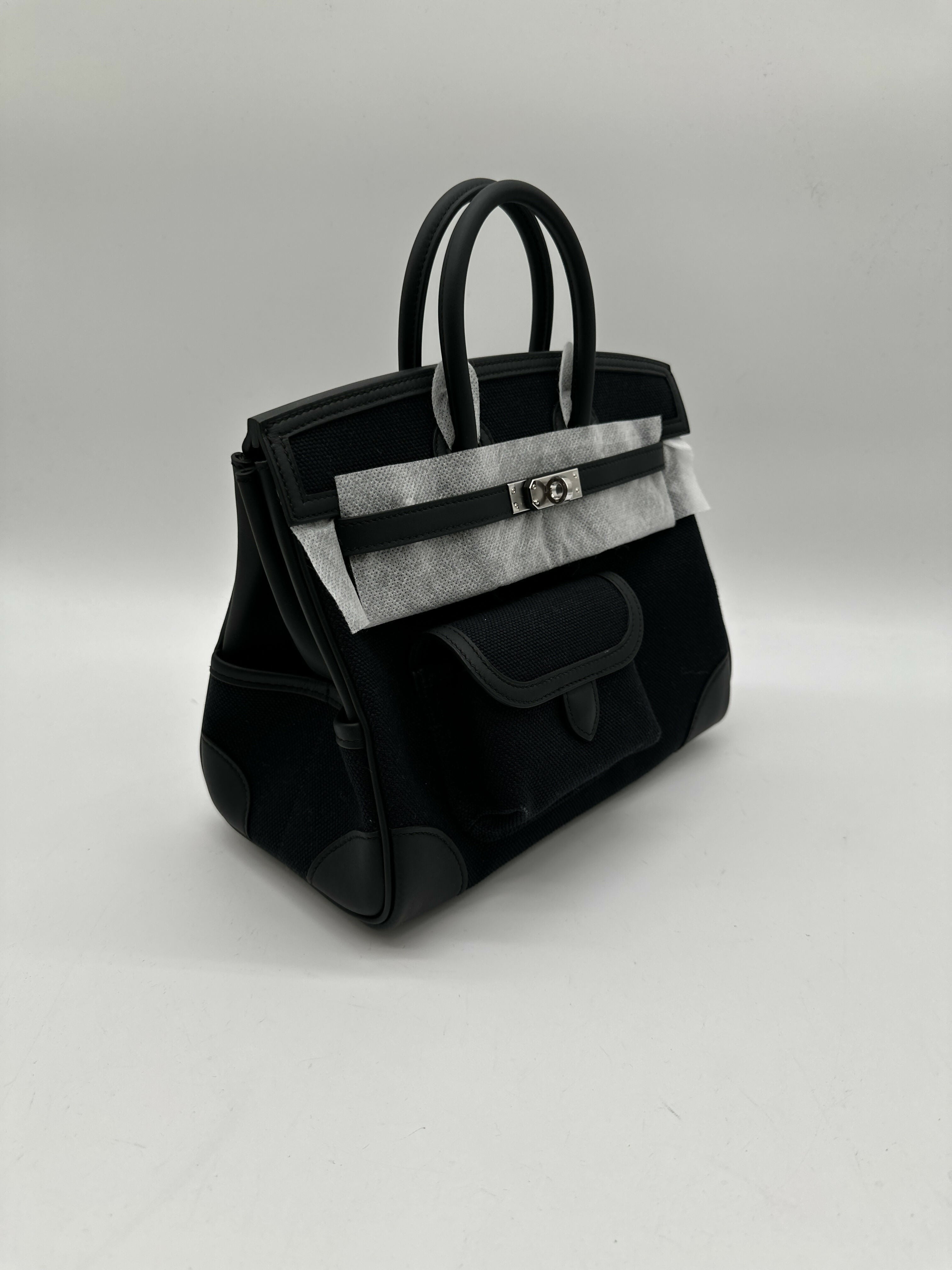 Hermès B25 Cargo Black PHW K
