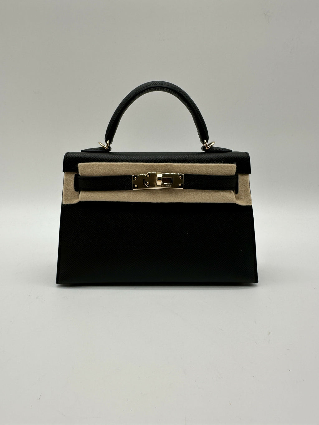 Hermès K20 HSS black verso gris perle champagne hardware K