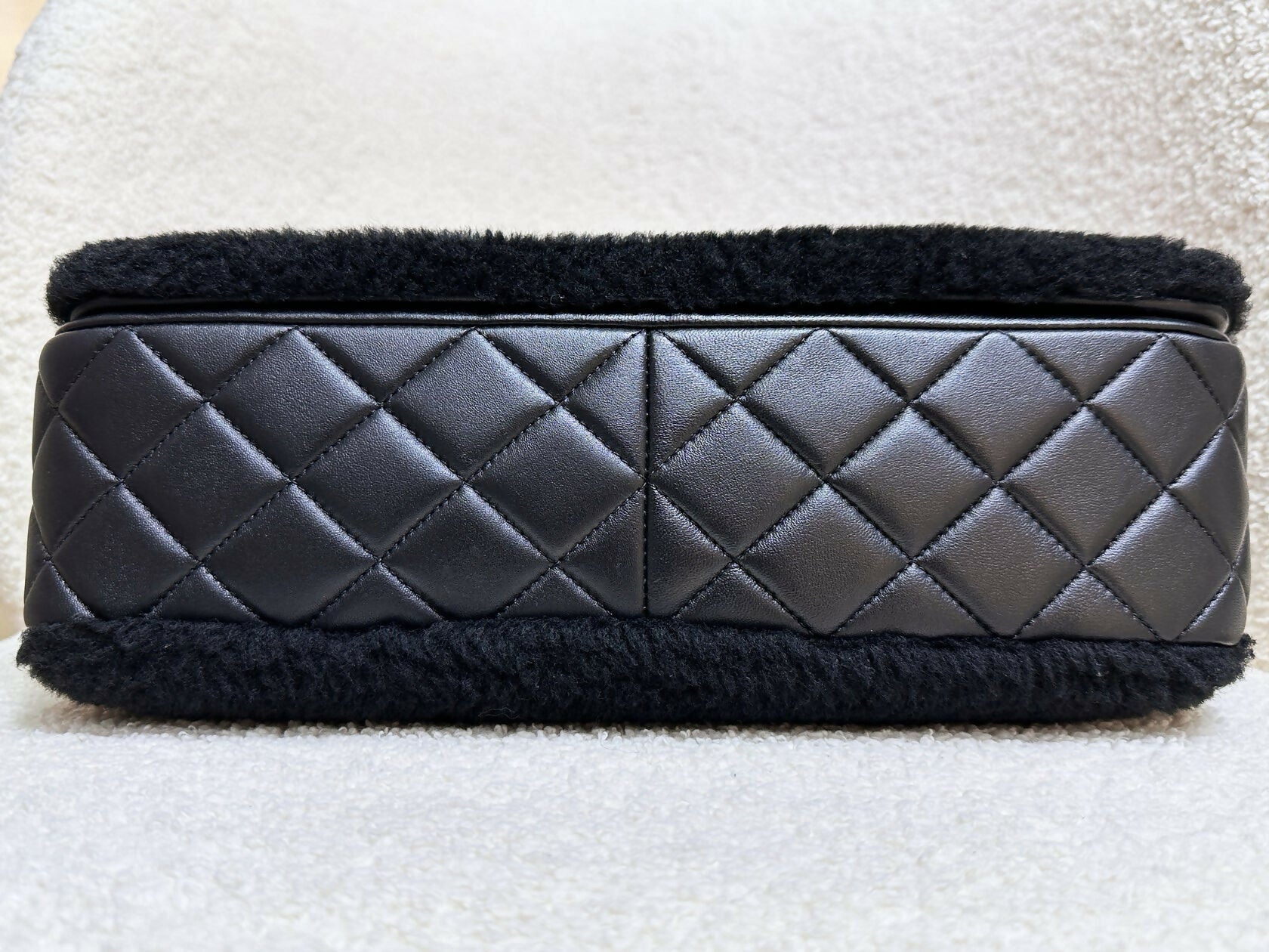 Chanel 2018 Jumbo Classic Flap “Pop Art No.5” Bag, Shearling and Lambskin with Silver Hardware