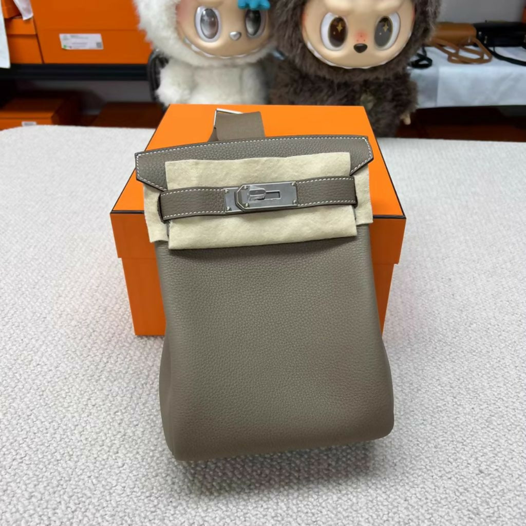 HERMÈS Hac a Dos PM Etoupe Togo Palladium hardware