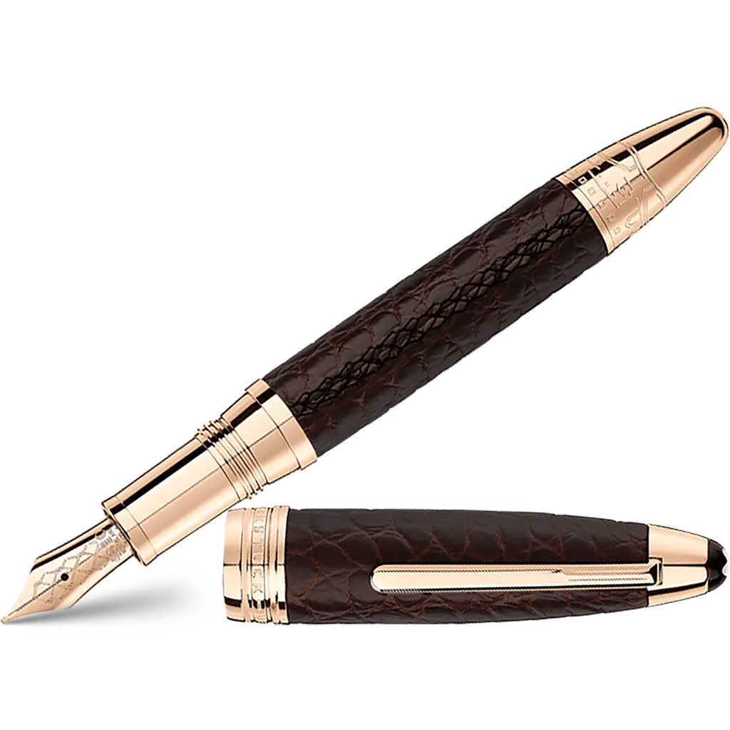 Montblanc Meisterstuck Fountain Pen - Great Masters - Alligator Leather - Brown-Pen Boutique Ltd