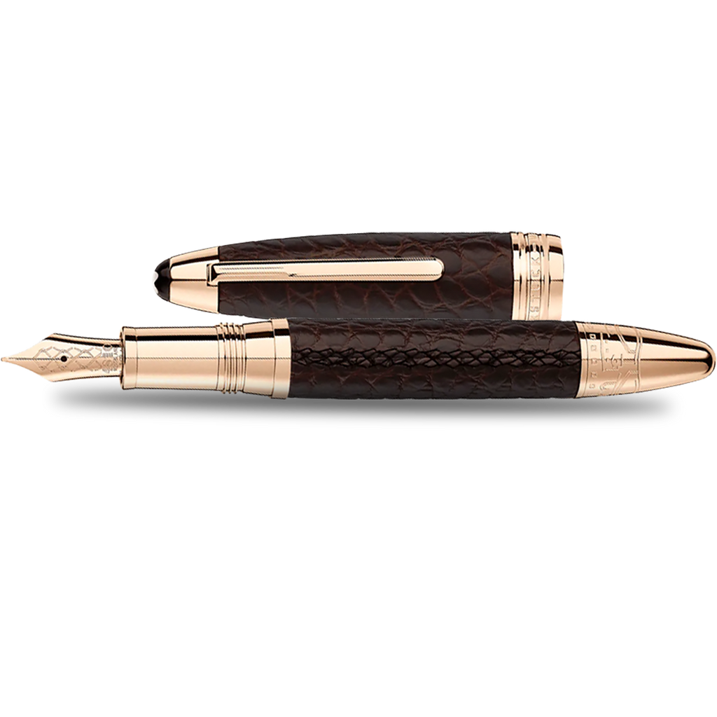 Montblanc Meisterstuck Fountain Pen - Great Masters - Alligator Leather - Brown-Pen Boutique Ltd