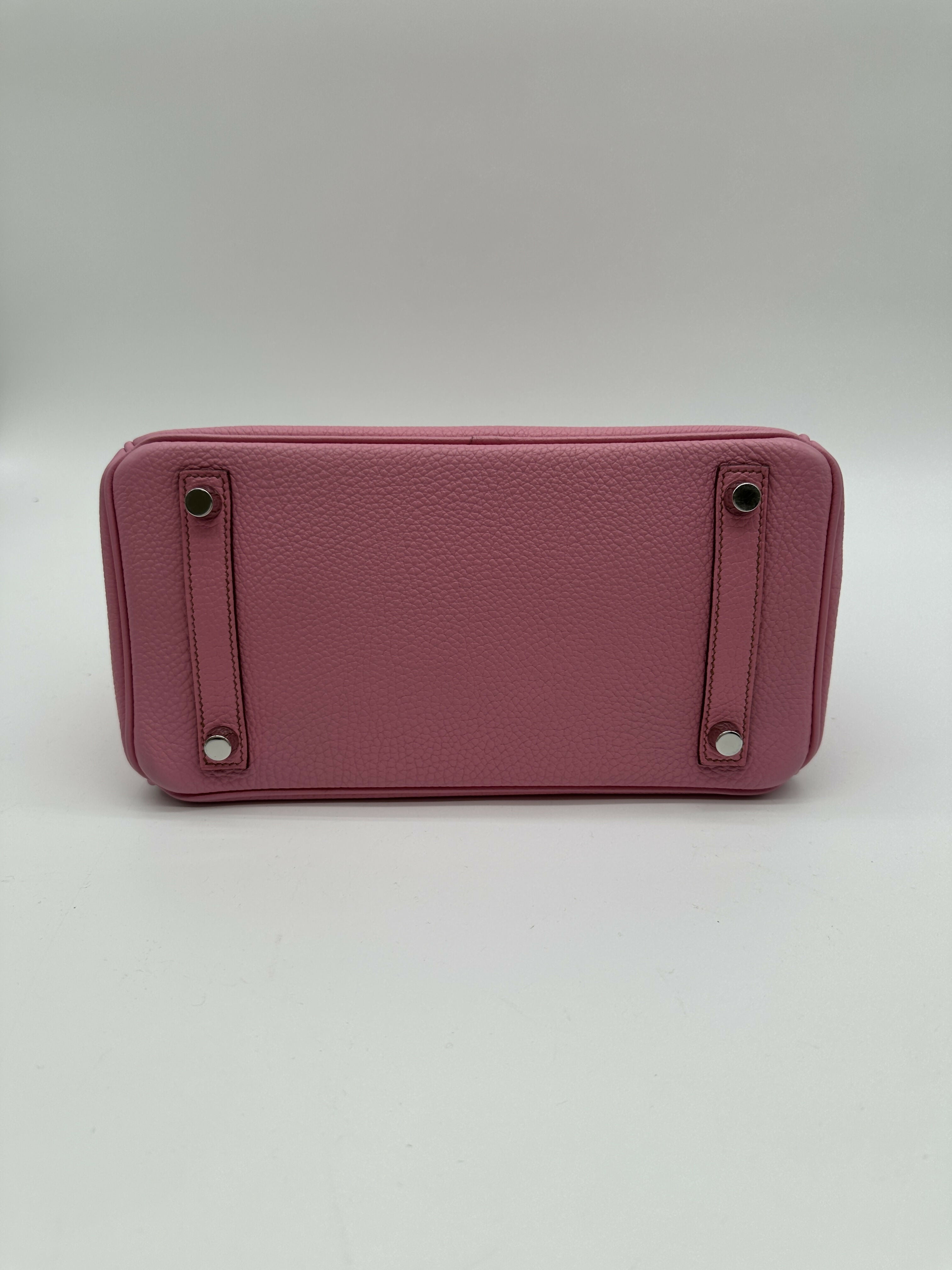 Hermes Preloved Like New Birkin 25 Bubblegum PHW Stamp [N]
