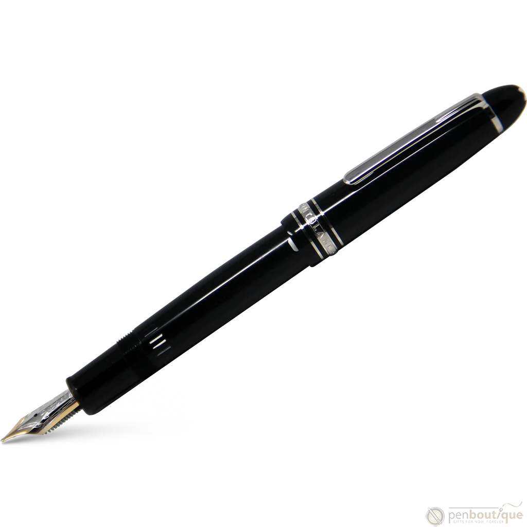 Montblanc Meisterstuck Fountain Pen - Black - Platinum Trim - Legrand - 146 size-Pen Boutique Ltd