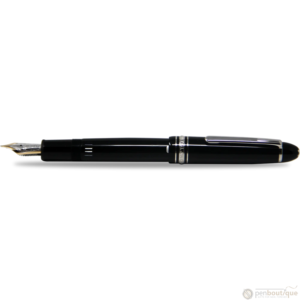 Montblanc Meisterstuck Fountain Pen - Black - Platinum Trim - Legrand - 146 size-Pen Boutique Ltd