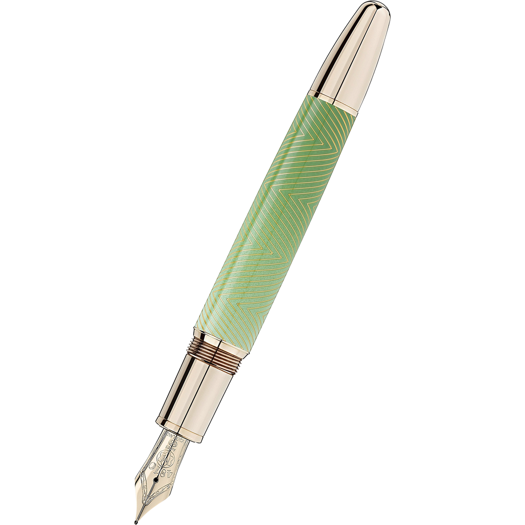 Montblanc Meisterstuck Calligraphy Fountain Pen - Solitaire Celadon Dégradé-Pen Boutique Ltd