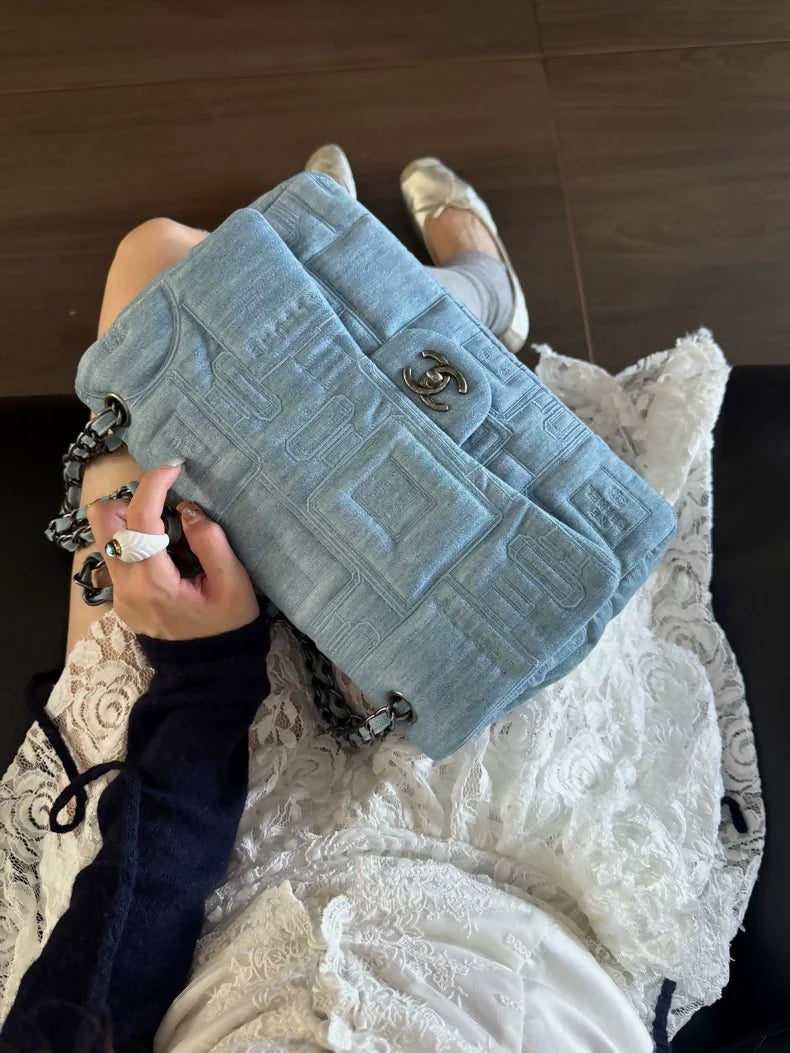 Chanel denim flap bag