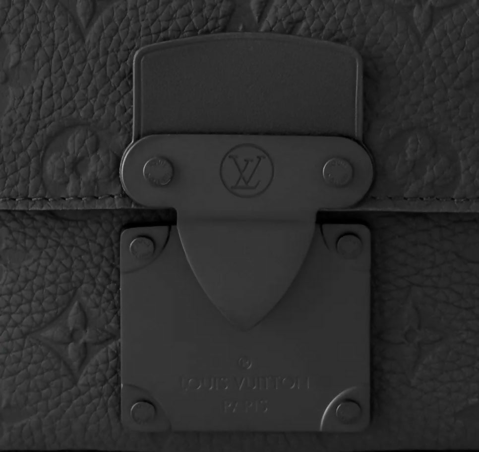 Louis Vuitton Matte Black Taurillon Monogram S Lock Sling Crossbody Waist Bag