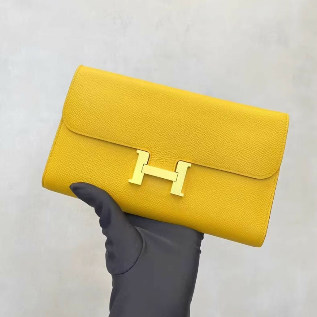 Hermes Kelly To go Jaune amber epsom leather gold hardware
