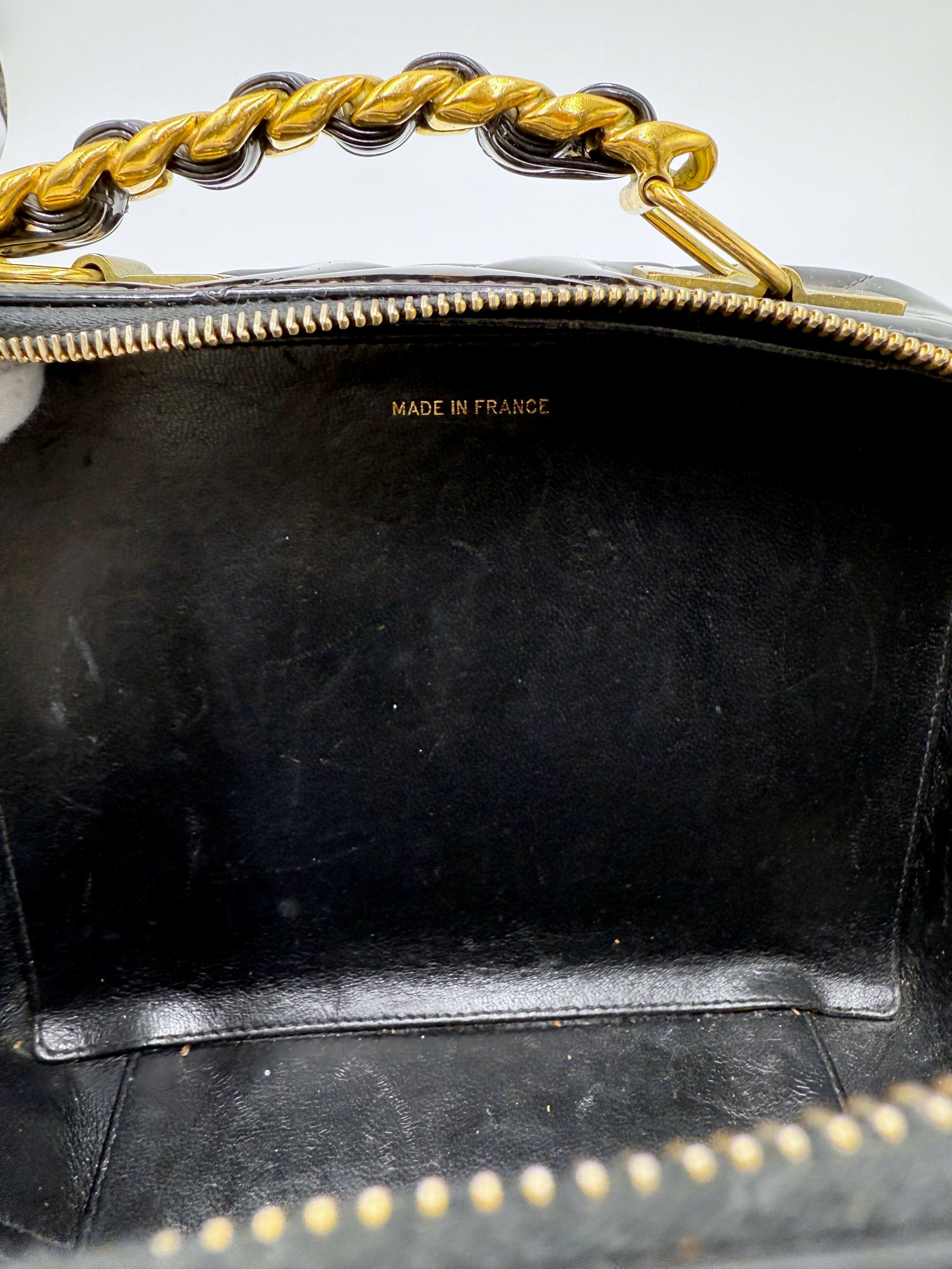 Chanel Vintage Ultra Rare 1995 Barbie Logo Vanity Bag