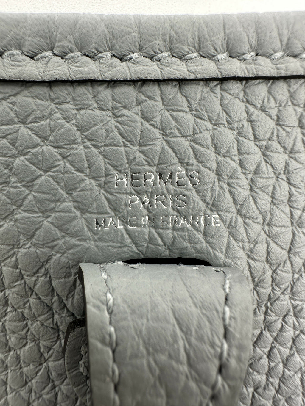 Hermes Mini Evelyne Clemence Gris Pantin PHW Stamp K 2025