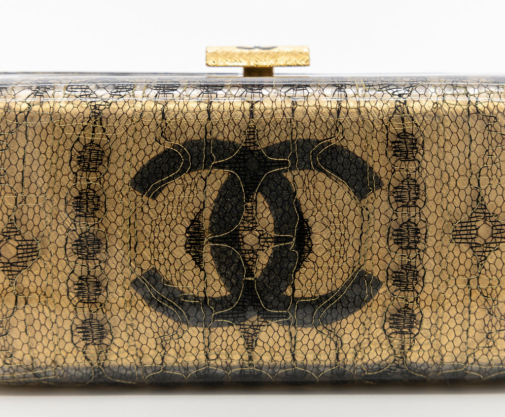 Chanel Vintage 2004-2005 Lace Gold Minaudière