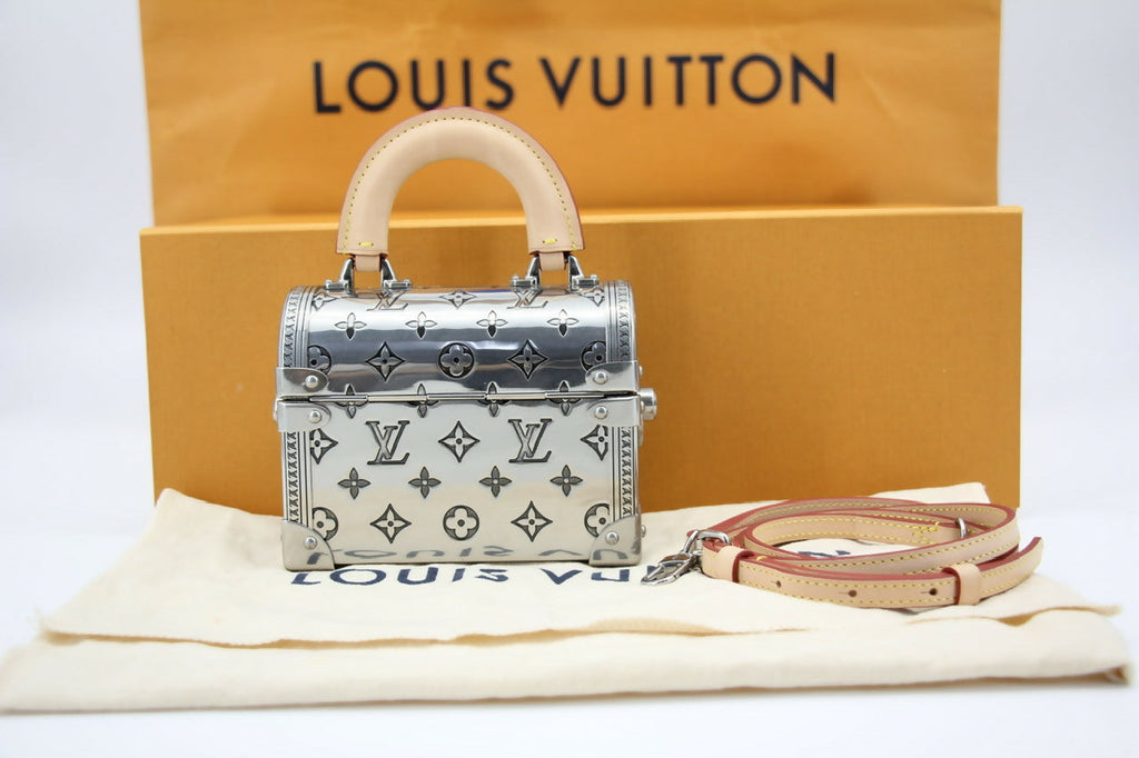 Louis Vuitton 2022 Metal Silver Monogram Mini Treasure Trunk