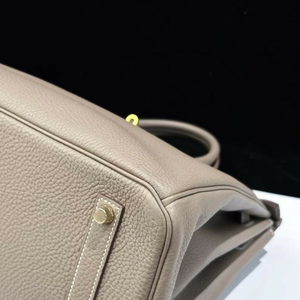 Hermes Birkin 35 Etoupe Togo leather gold hardware