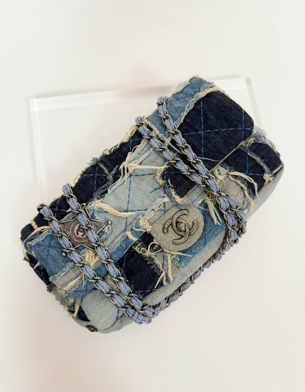 Chanel Medium Denim Paris-Dallas Patchwork Flap Bag