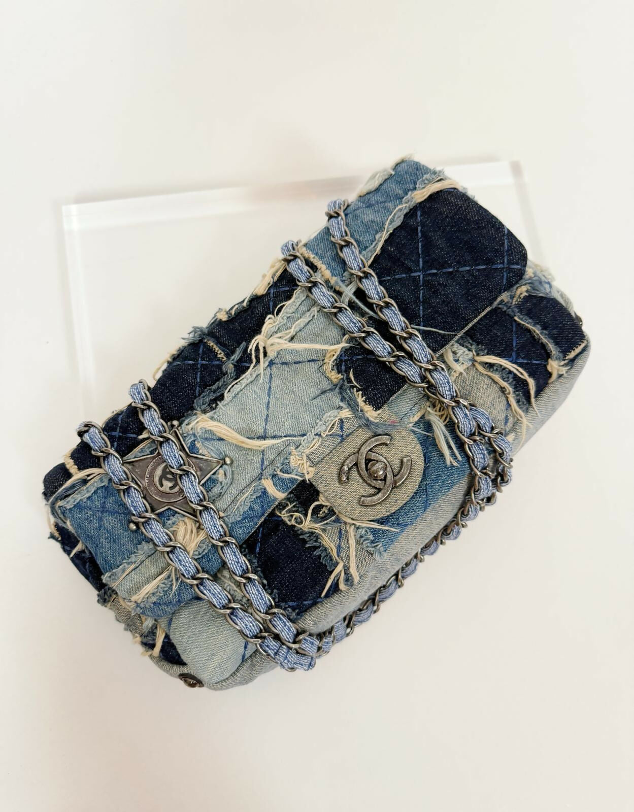 Chanel Medium Denim Paris-Dallas Patchwork Flap Bag