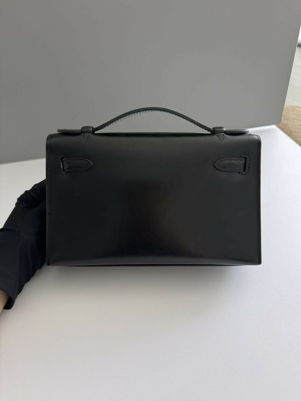 Hermes Vintage so black Kelly pochette