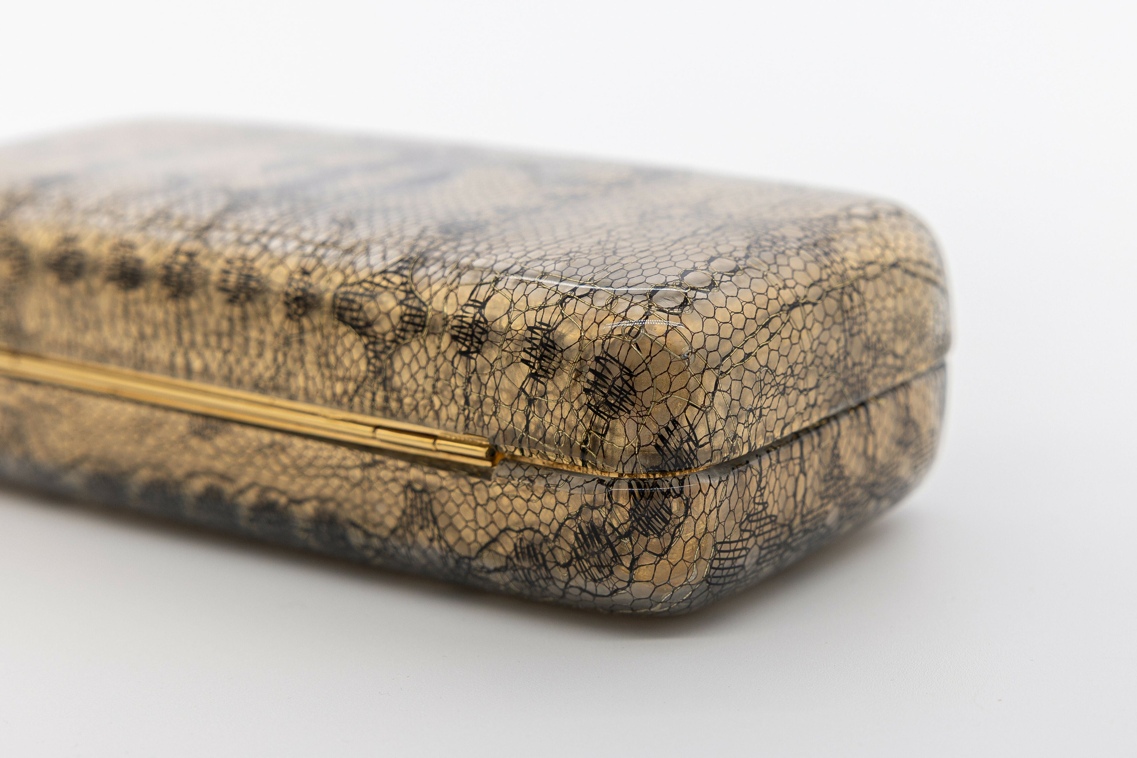 Chanel Vintage 2004-2005 Lace Gold Minaudière