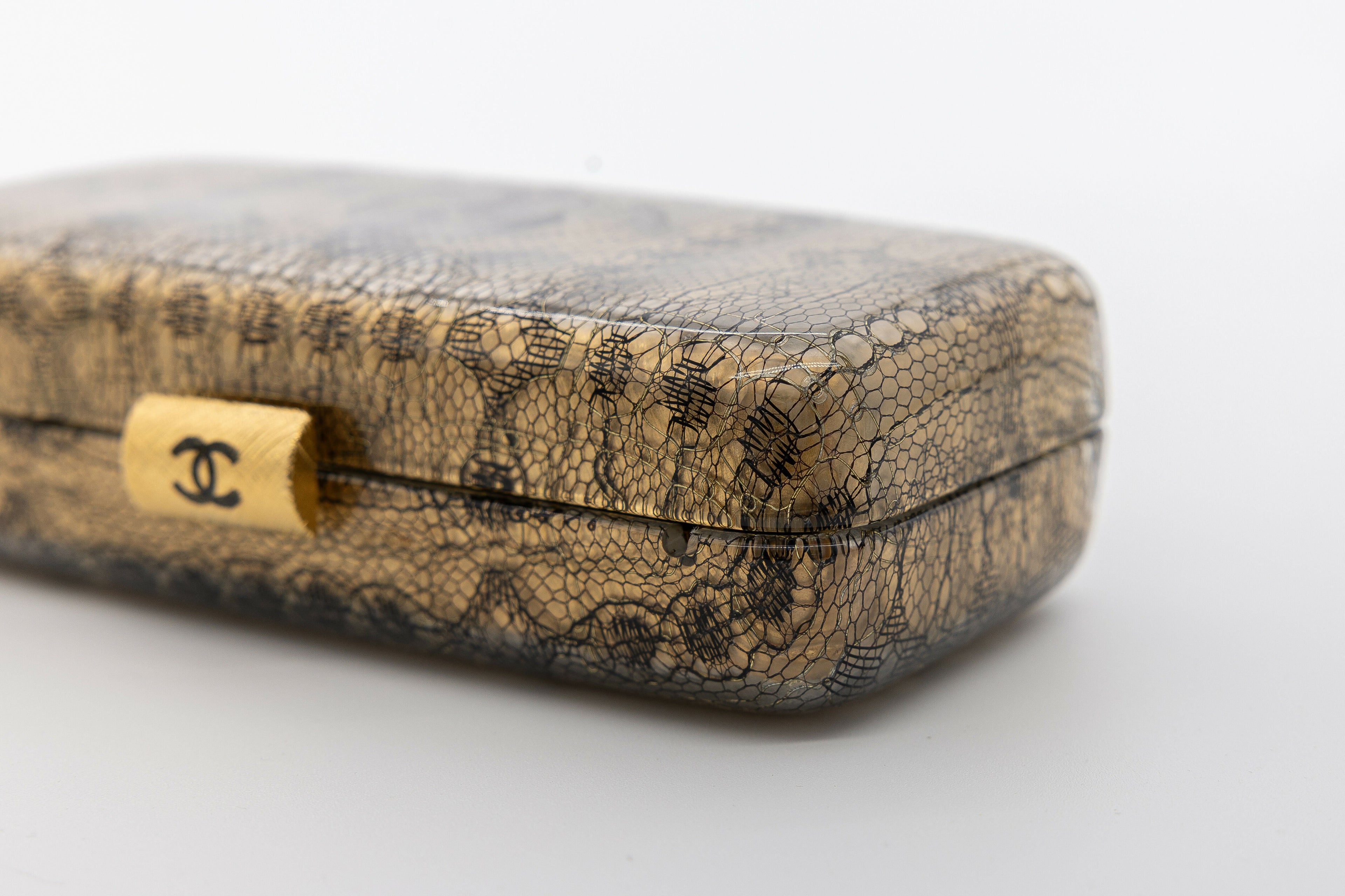 Chanel Vintage 2004-2005 Lace Gold Minaudière