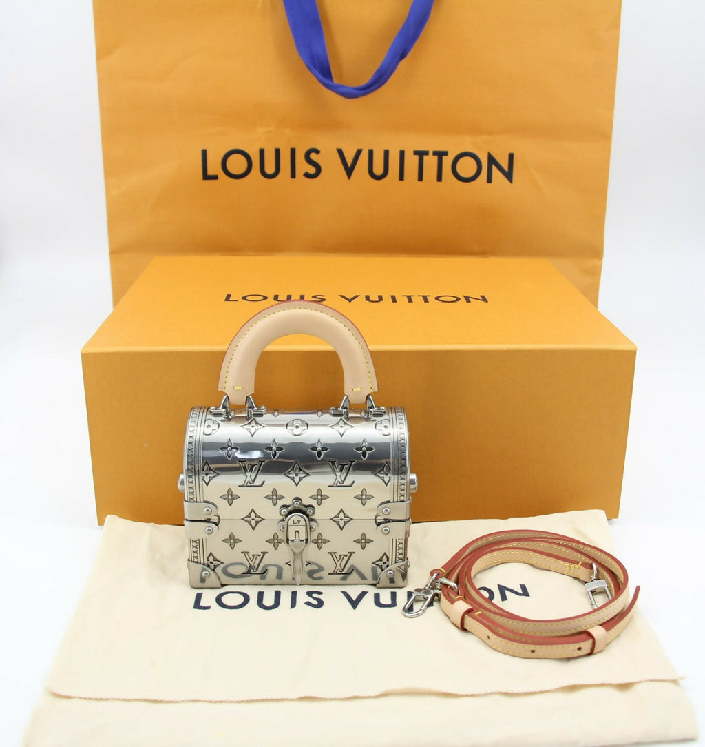 Louis Vuitton 2022 Metal Silver Monogram Mini Treasure Trunk