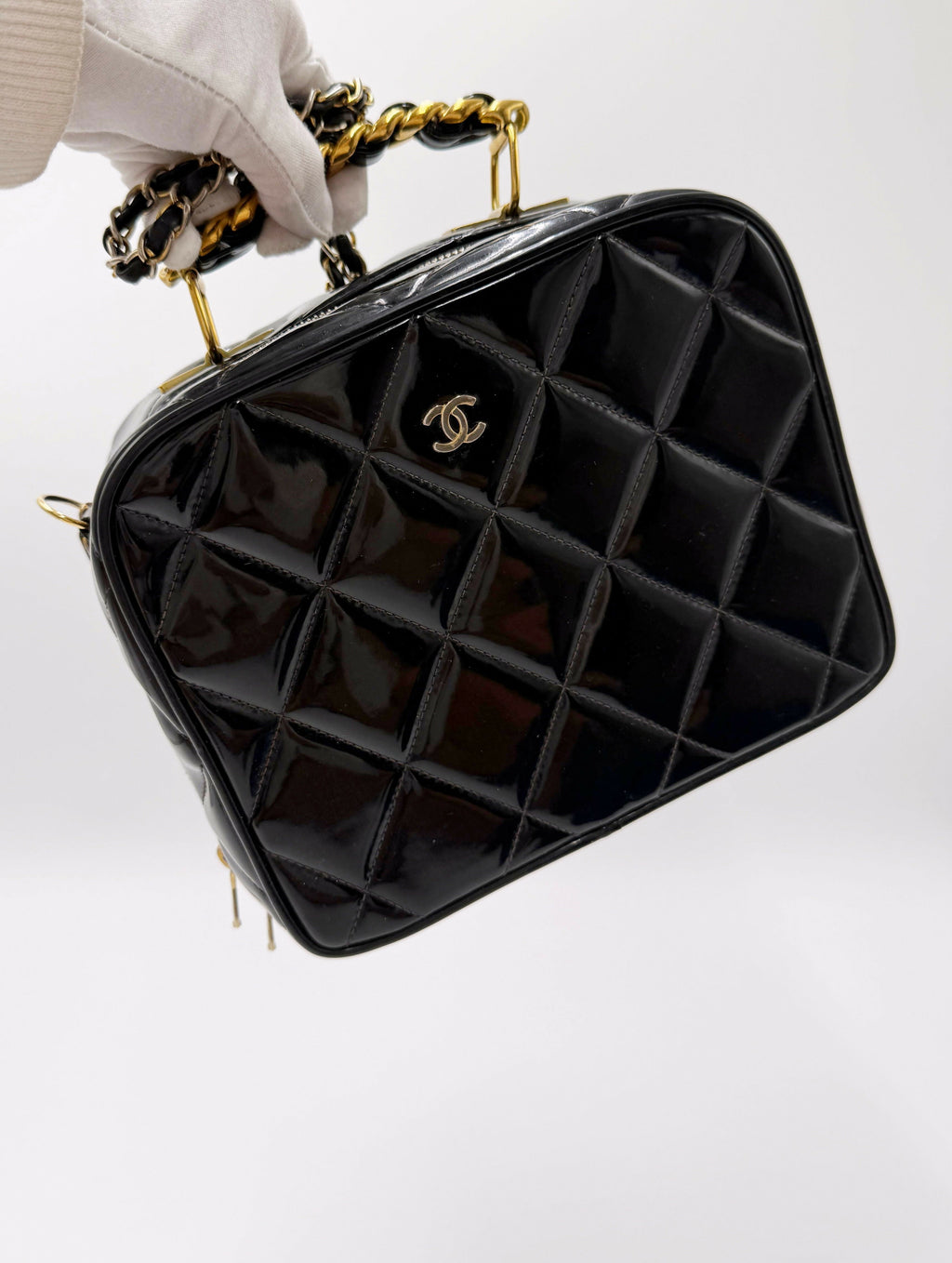 Chanel Vintage Ultra Rare 1995 Barbie Logo Vanity Bag