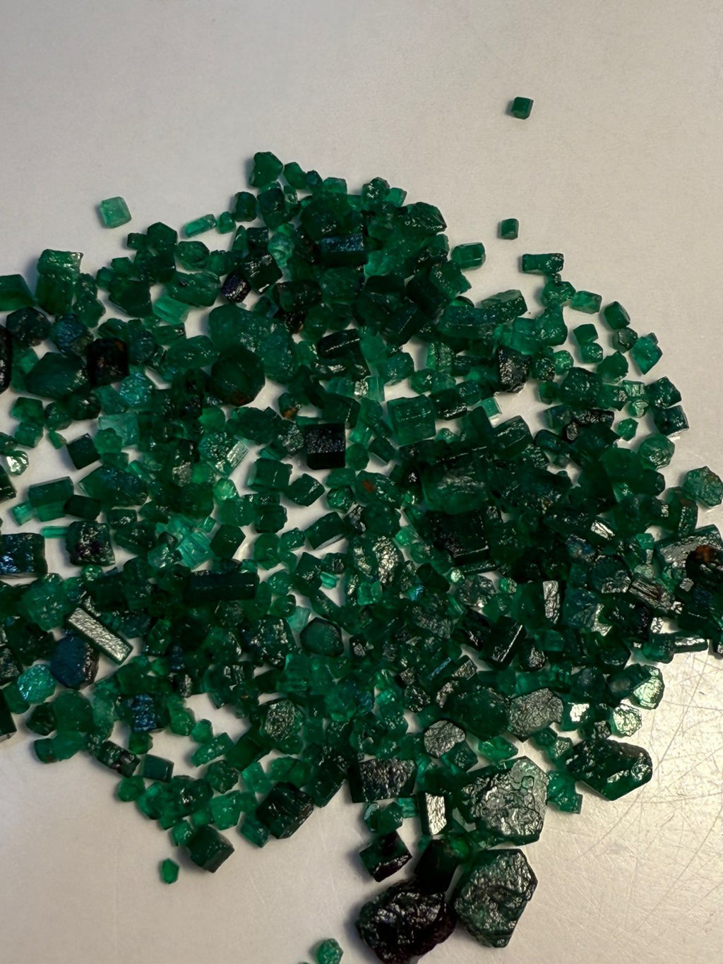 Check Out These Vivid Green Rough Emerald