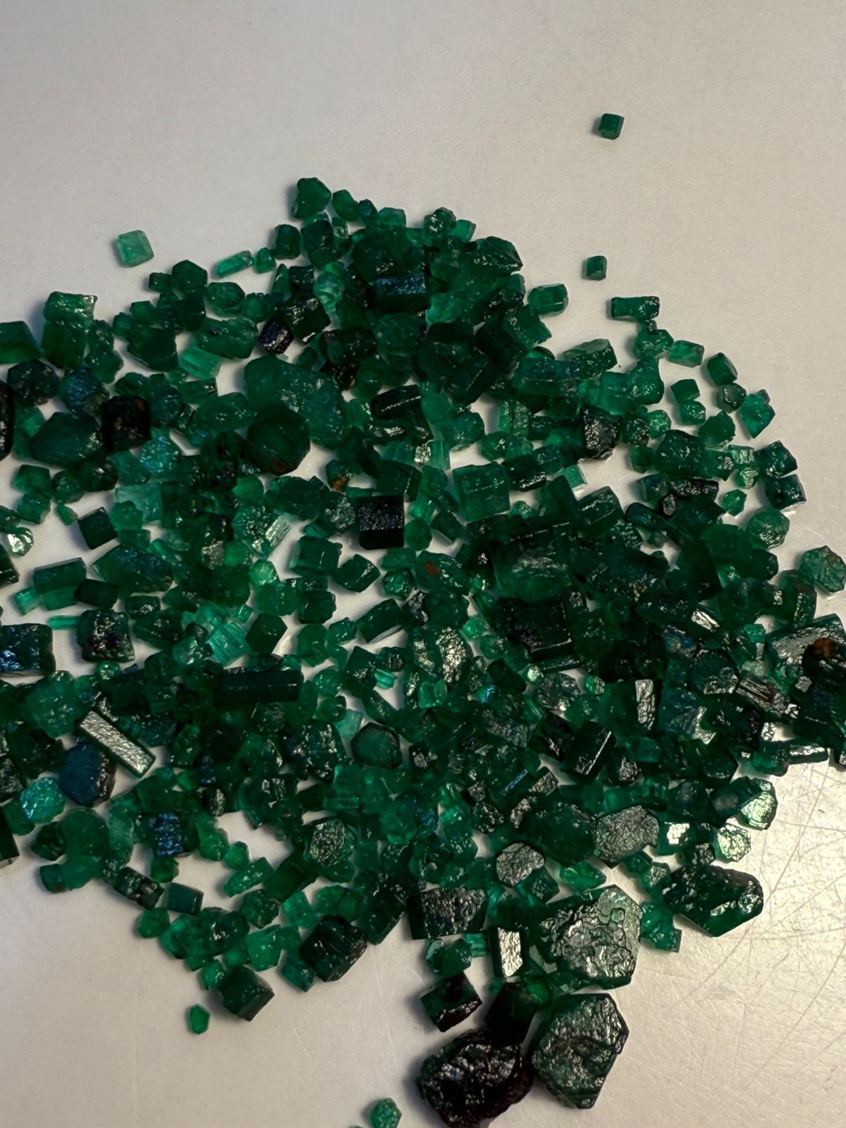 Check Out These Vivid Green Rough Emerald