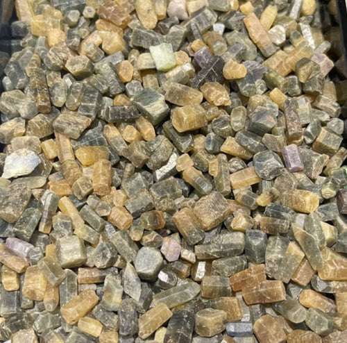 Bi Color Yellow Sapphire Crystals