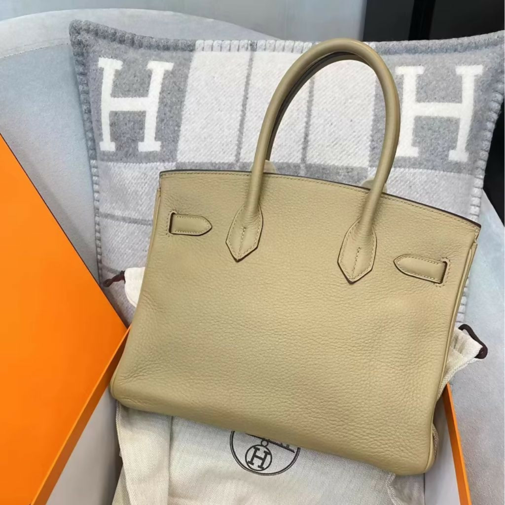 Hermes birkin 30 trench Togo Leather Palladium Hardware