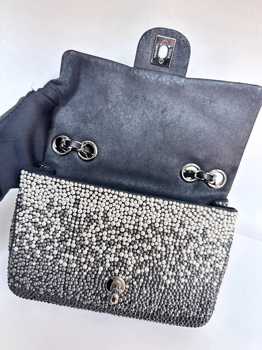 Chanel Pearls & Beads Mini Classic Single Flap Bag
