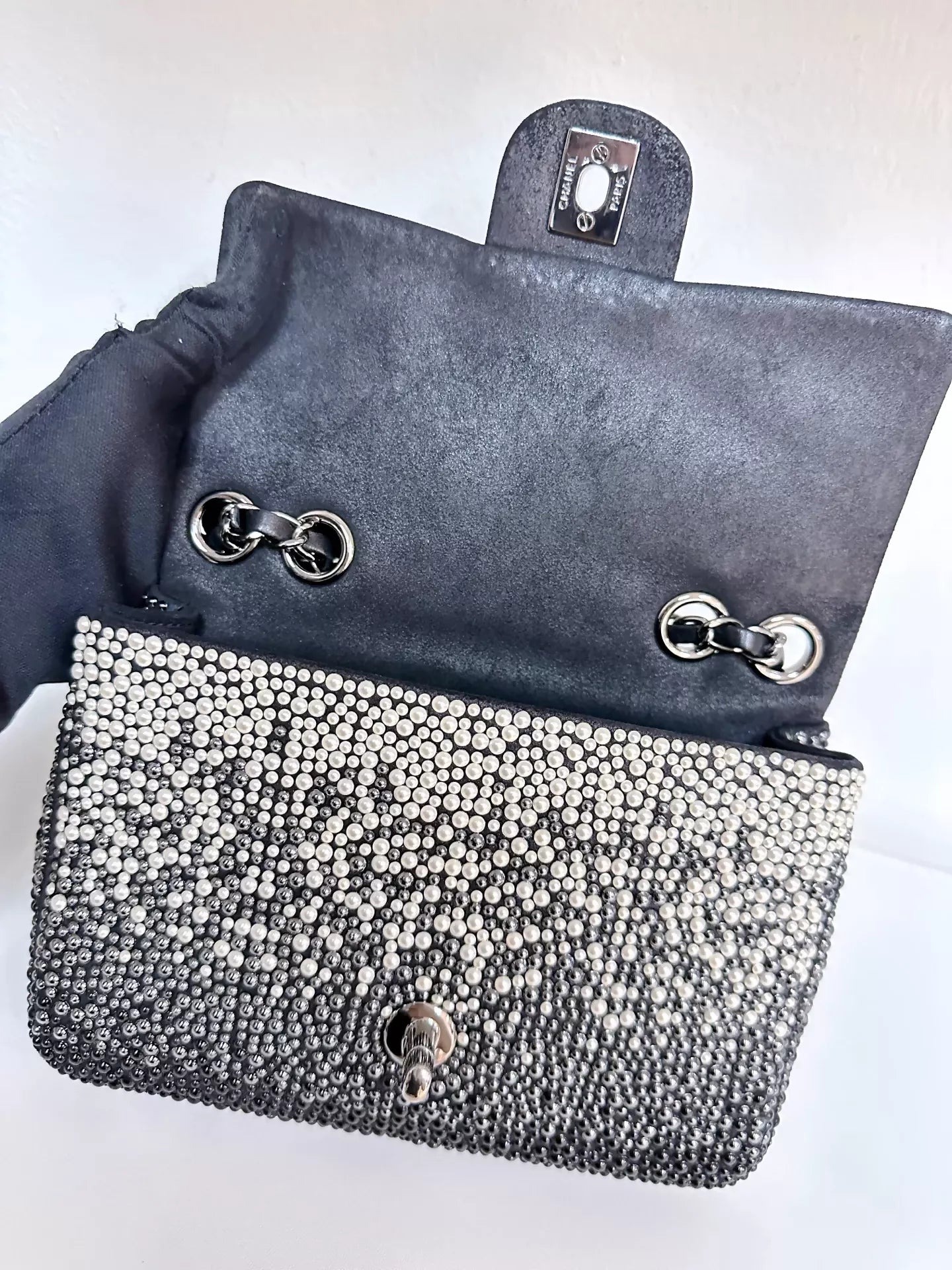Chanel Pearls & Beads Mini Classic Single Flap Bag
