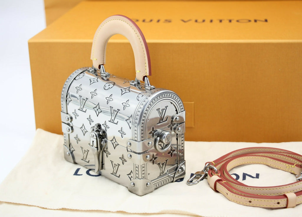 Louis Vuitton 2022 Metal Silver Monogram Mini Treasure Trunk